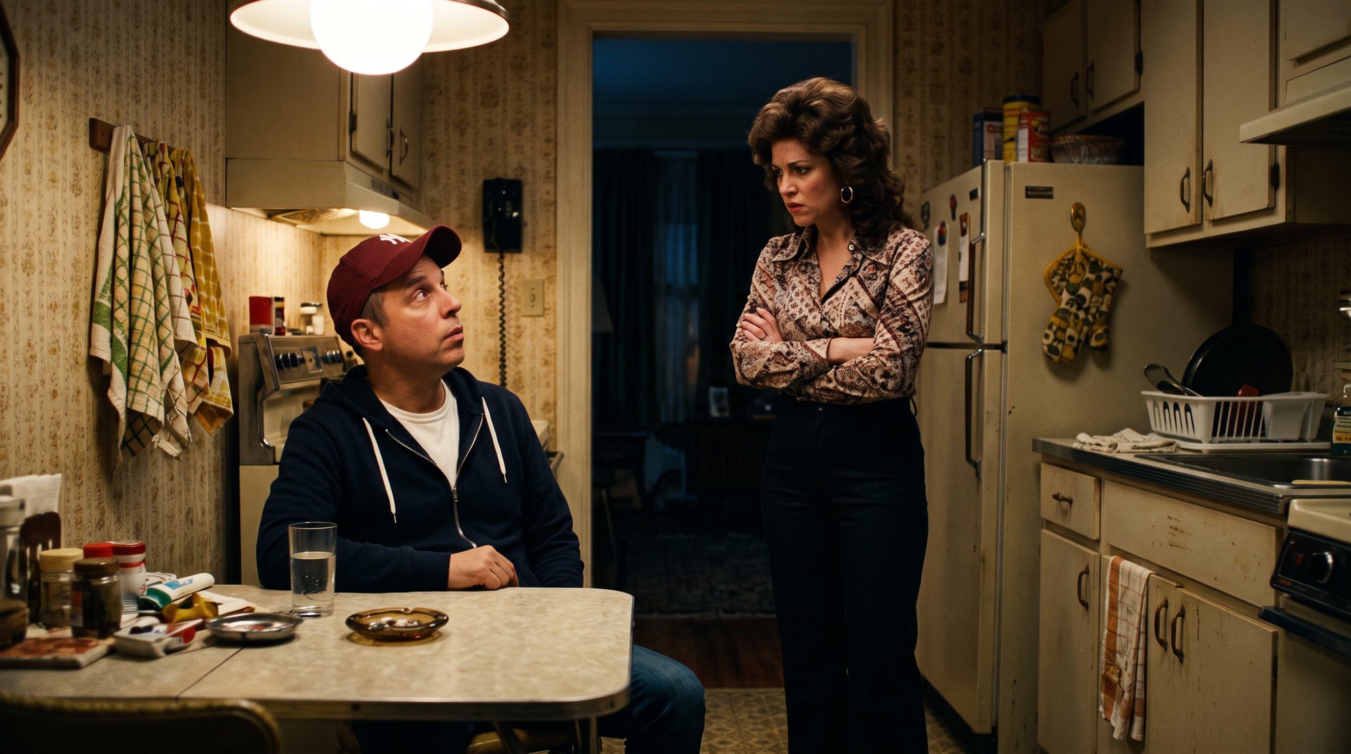 Jeanviet dans la cuisine avec Karen, 1974