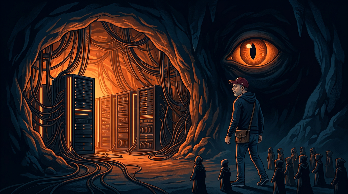 Jeanviet approaches the Cyclops data-center cave